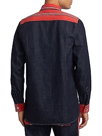 Two-Tone Denim Shirt