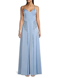 Sequined Cape Gown