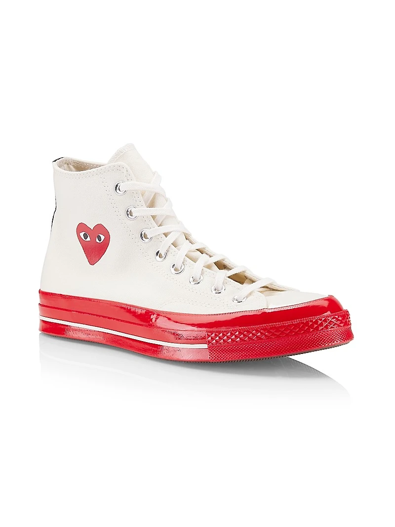CdG PLAY x Converse Chuck 70 High-Top Sneakers