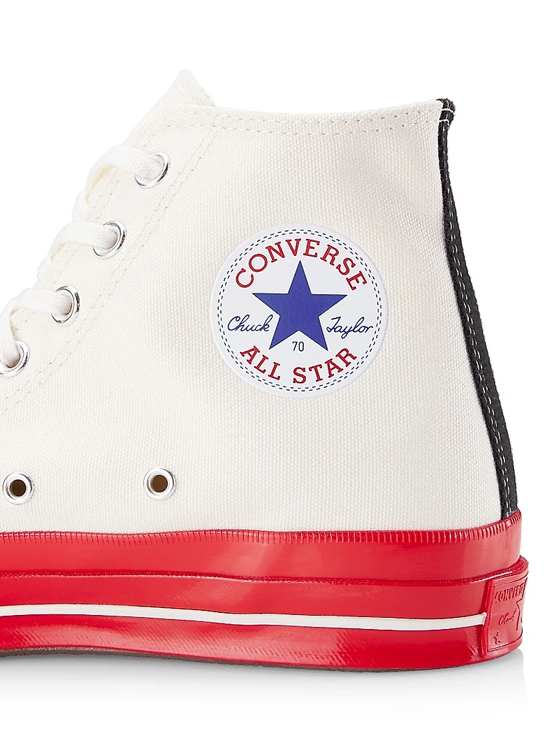 CdG PLAY x Converse Chuck 70 High-Top Sneakers