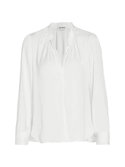 Tink Draped Satin Blouse