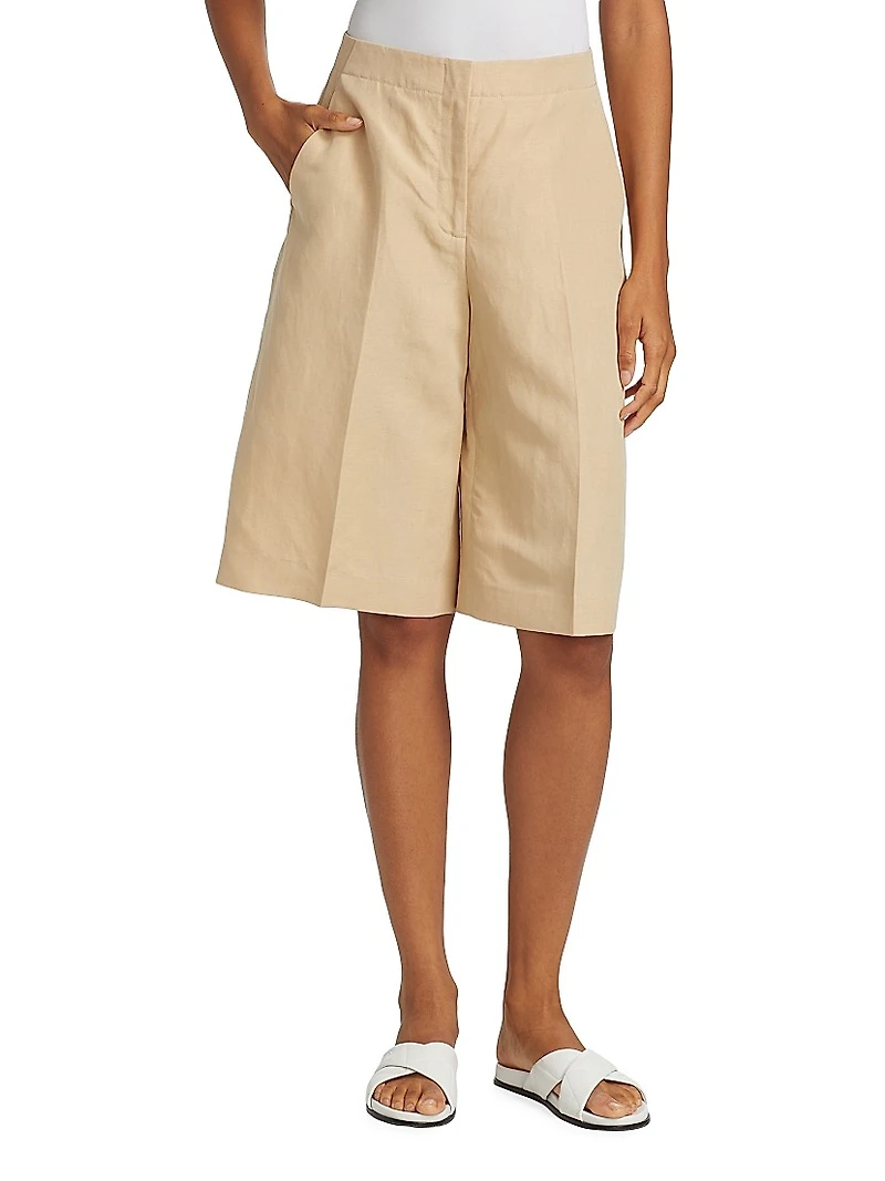 Ryerson Silk-Linen Bermuda Shorts
