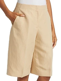 Ryerson Silk-Linen Bermuda Shorts