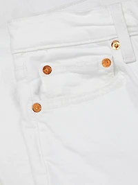 70s Distressed High-Rise Ankle Crop Jeans