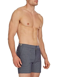 Bulldog x Jaquard Honeycomb Print Swim Shorts