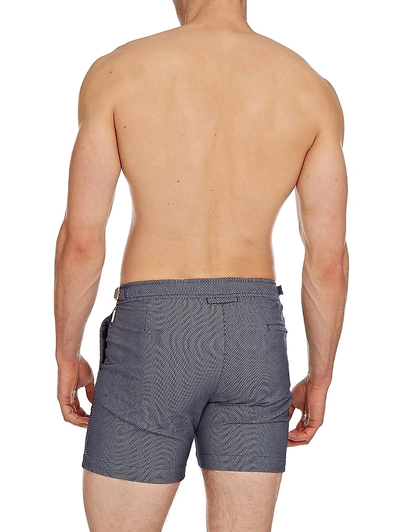 Bulldog x Jaquard Honeycomb Print Swim Shorts