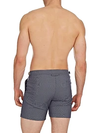 Bulldog x Jaquard Honeycomb Print Swim Shorts