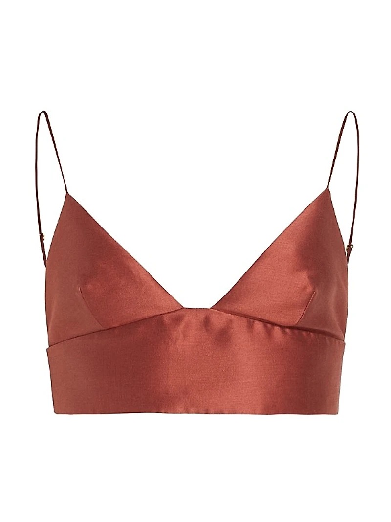 Silk-Wool Blend Bralette