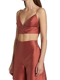 Silk-Wool Blend Bralette