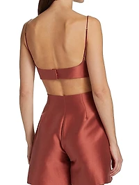 Silk-Wool Blend Bralette