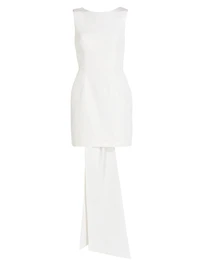 Ella Silk Faille Bow Minidress