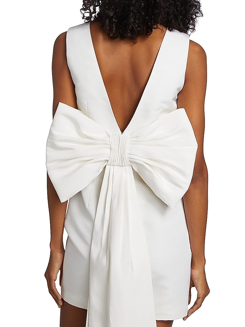 Ella Silk Faille Bow Minidress