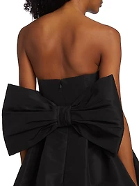 Paige Silk Faille Bow Minidress