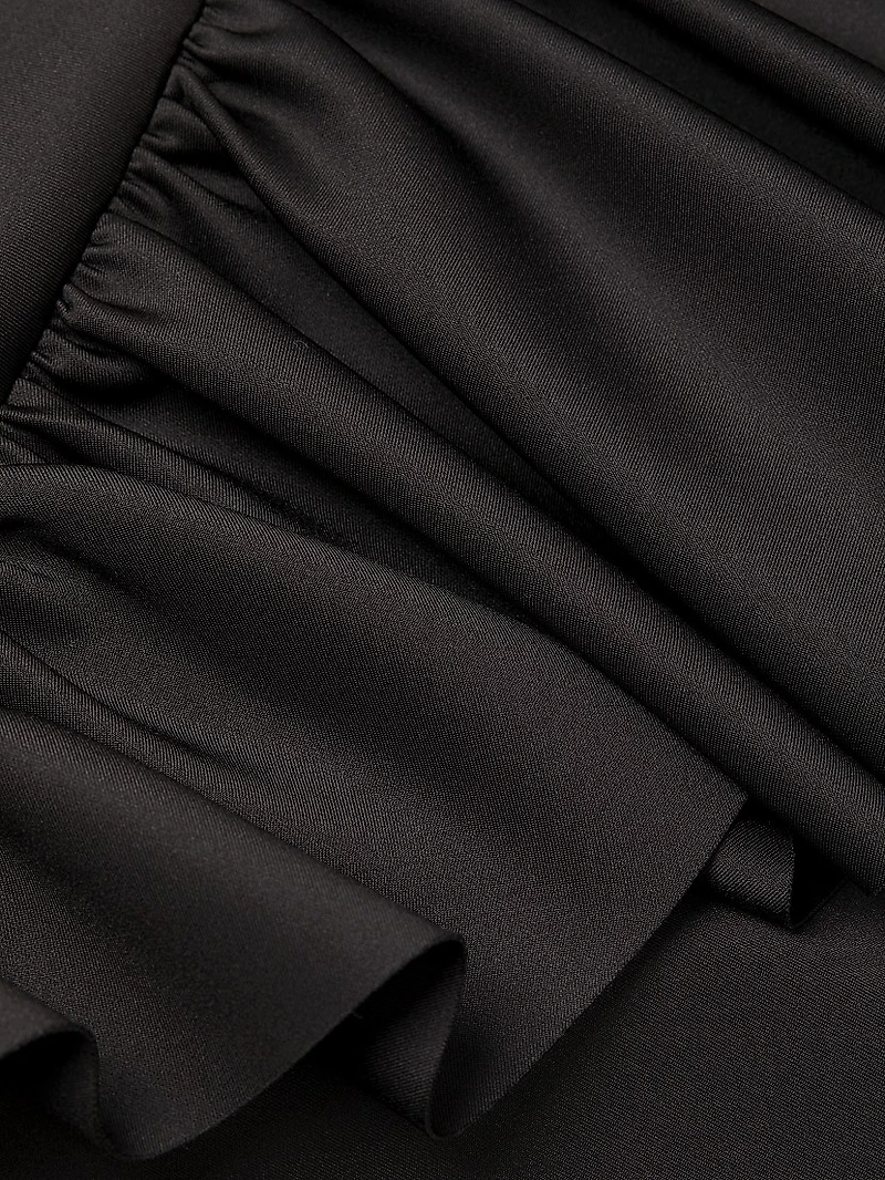 Noble One-Shoulder Column Gown