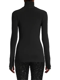 Cut-Out Turtleneck Top