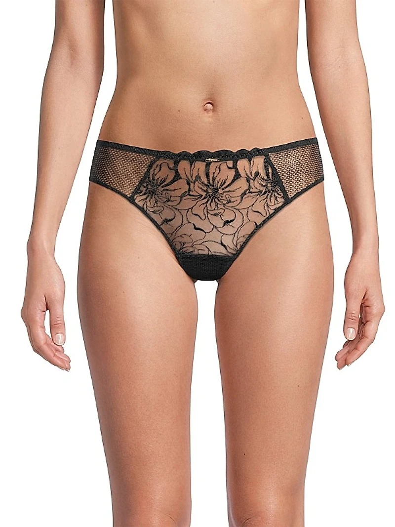 Floral Lace Thong