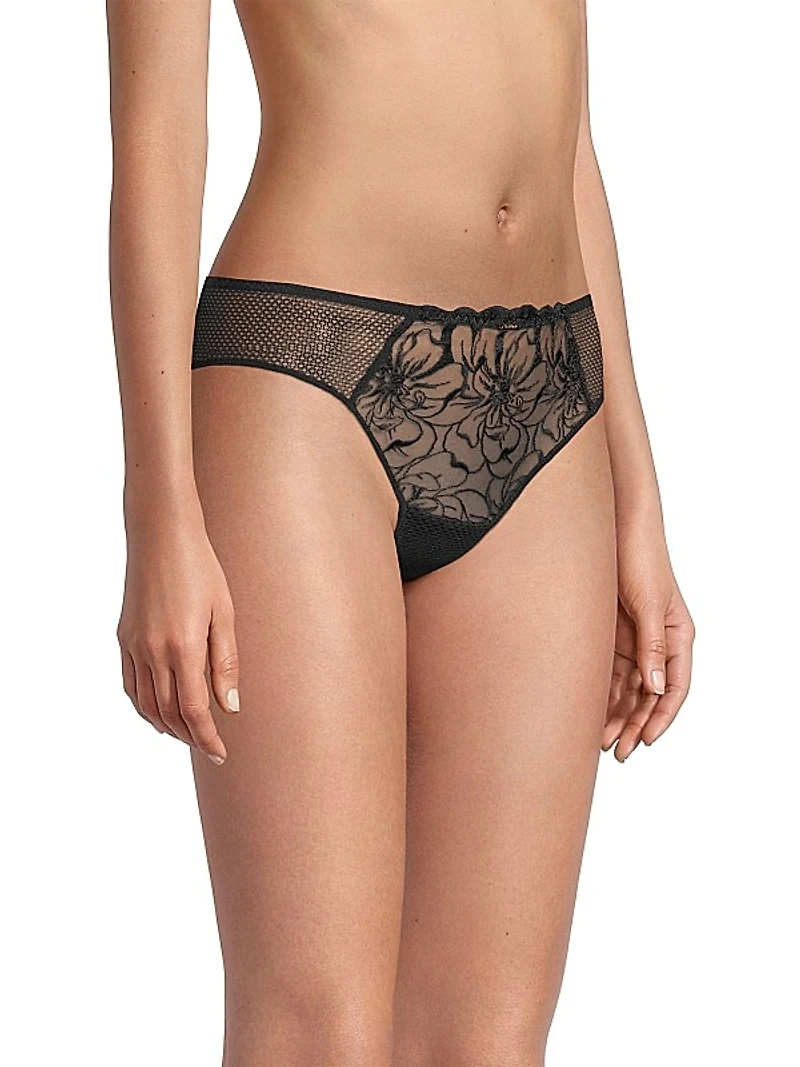 Floral Lace Thong