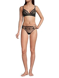 Floral Lace Thong