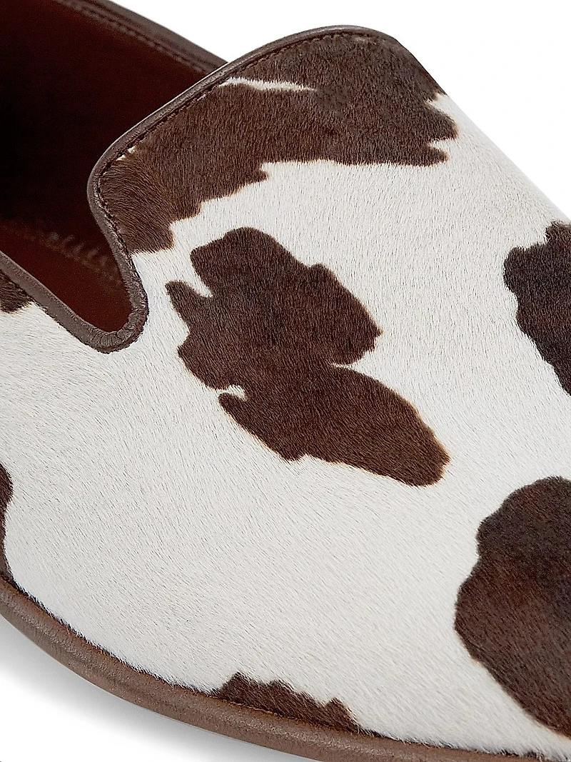 Mario Cow Print Loafers