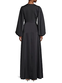 Jenny Balloon-Sleeve Gown