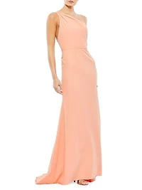 Ieena One-Shoulder Sheath Gown