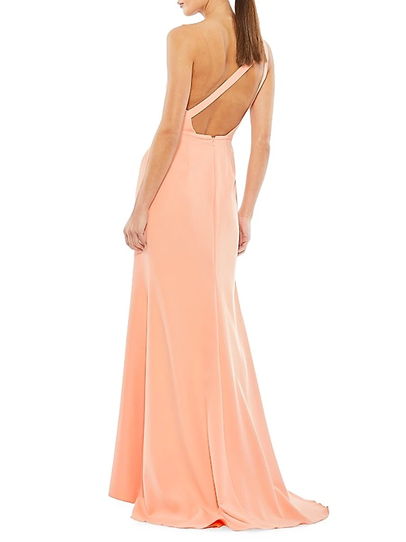 Ieena One-Shoulder Sheath Gown
