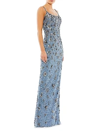 Embellished Scoopneck Gown