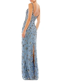 Embellished Scoopneck Gown