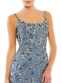 Embellished Scoopneck Gown