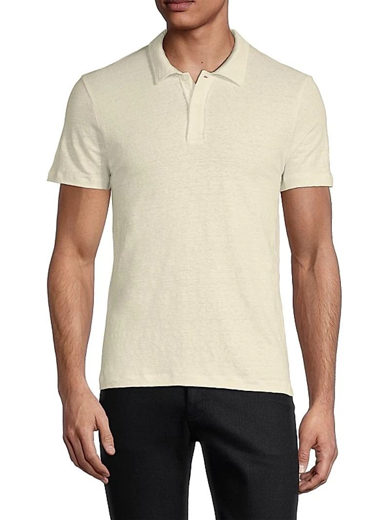 Stretch Linen Polo Shirt