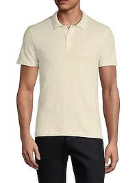 Stretch Linen Polo Shirt