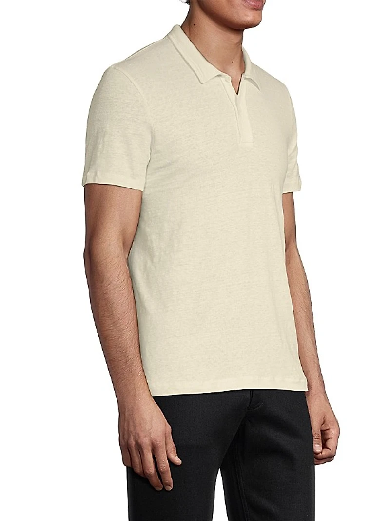 Stretch Linen Polo Shirt