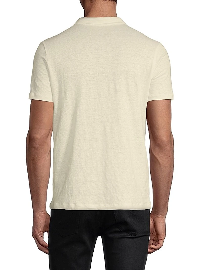 Stretch Linen Polo Shirt