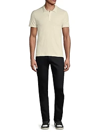 Stretch Linen Polo Shirt