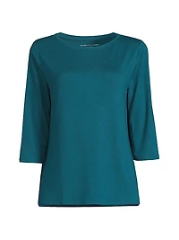 Soft Touch Three-Quarter-Sleeve T-Shirt