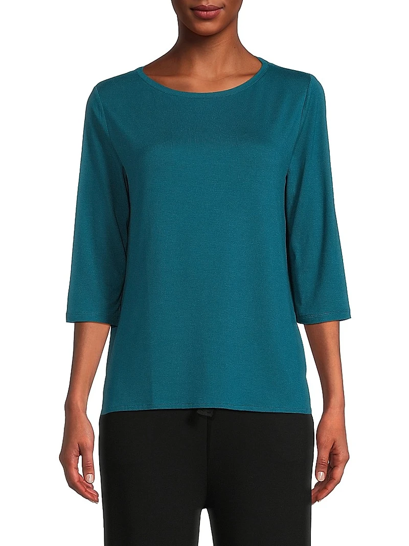 Soft Touch Three-Quarter-Sleeve T-Shirt