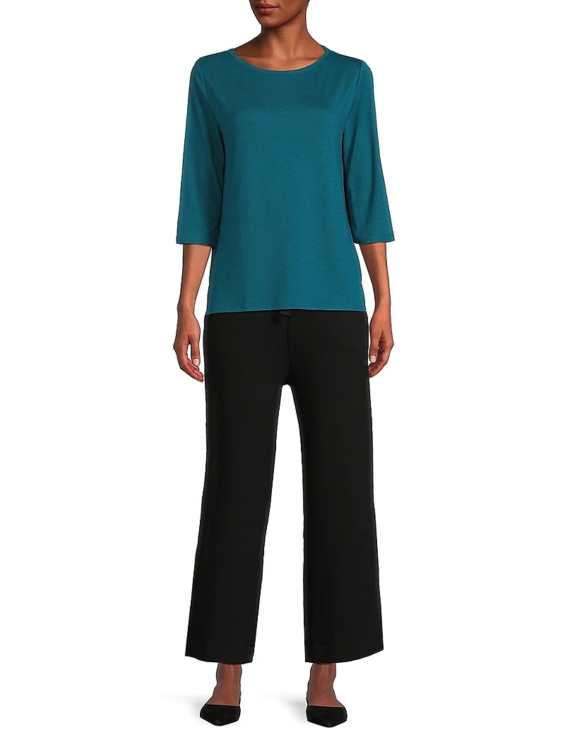 Soft Touch Three-Quarter-Sleeve T-Shirt