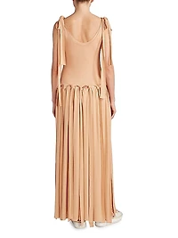 Sleeveless Fringe Maxi Dress