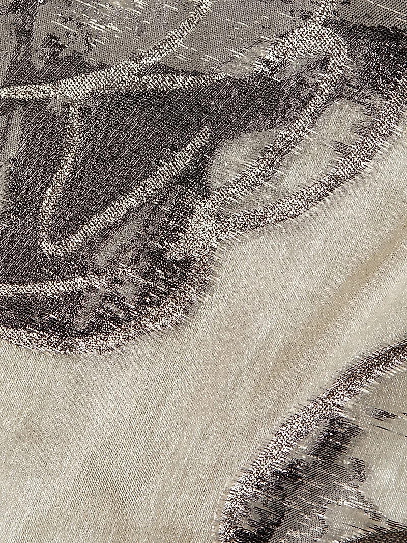 Strapless Floral A-Line Gown