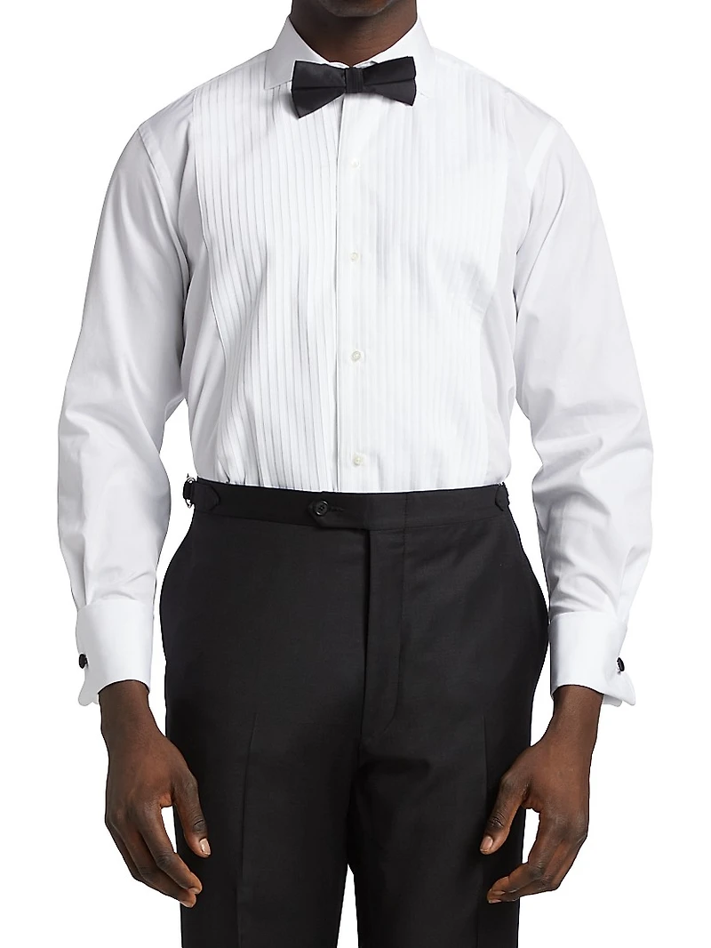 Pleated Formal Tuxedo Shirt