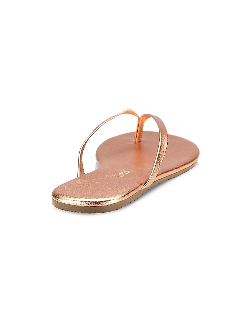 Metallics Leather Flip Flops