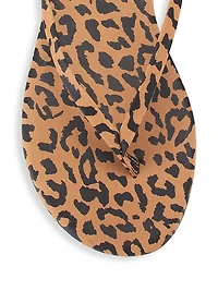 Studio Exotic Cheetah-Print Flip Flops