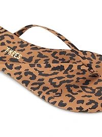 Studio Exotic Cheetah-Print Flip Flops