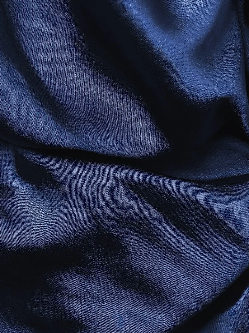 Cassini Satin One-Shoulder Dress