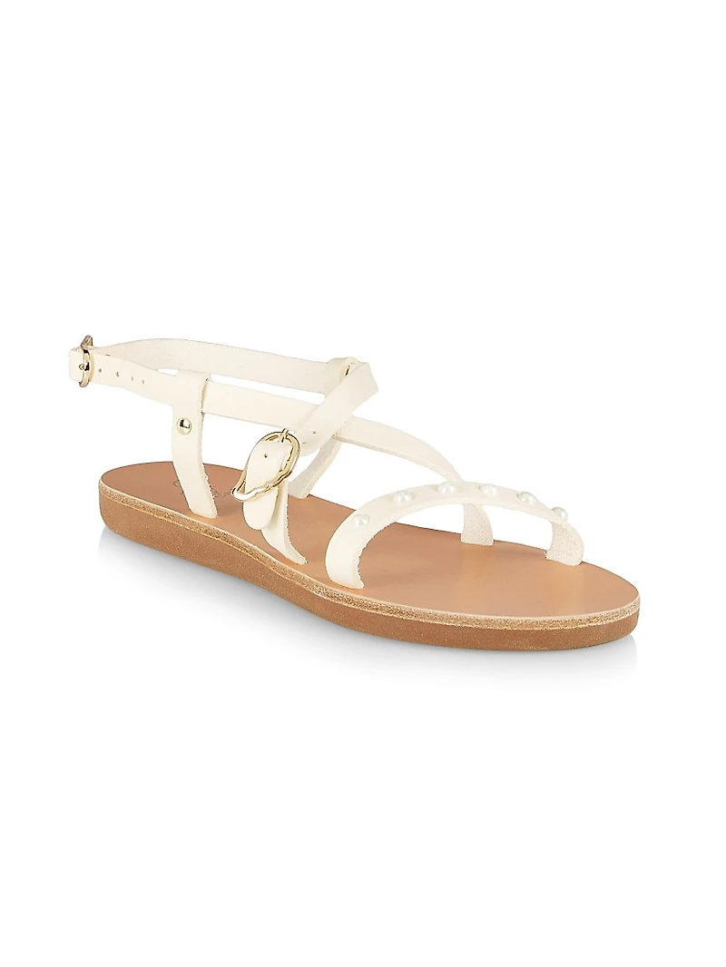 Little Girl's & Sofia Pearls Soft Sandals