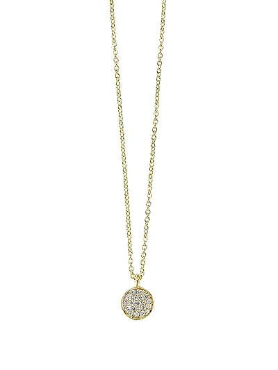 Stardust Mini Flower 18K Green Gold & Diamond Pendant Necklace