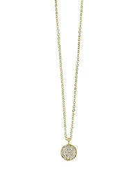 Stardust Mini Flower 18K Green Gold & Diamond Pendant Necklace