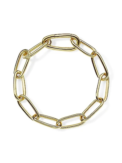 Classico 18K Yellow Gold Paper Clip Chain Bracelet