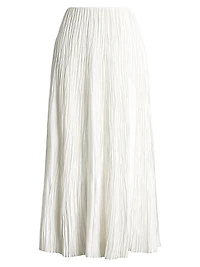 Malone Pleated Satin Skirt