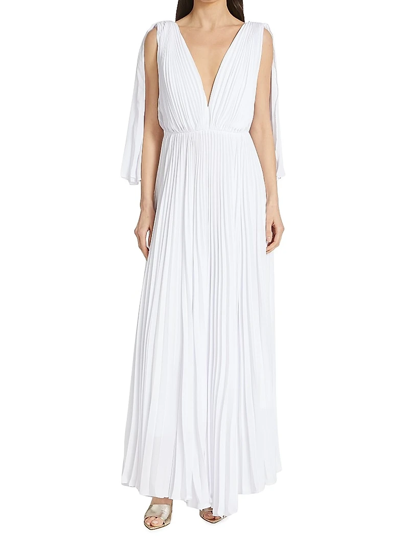La Capa Plissé Maxi Dress